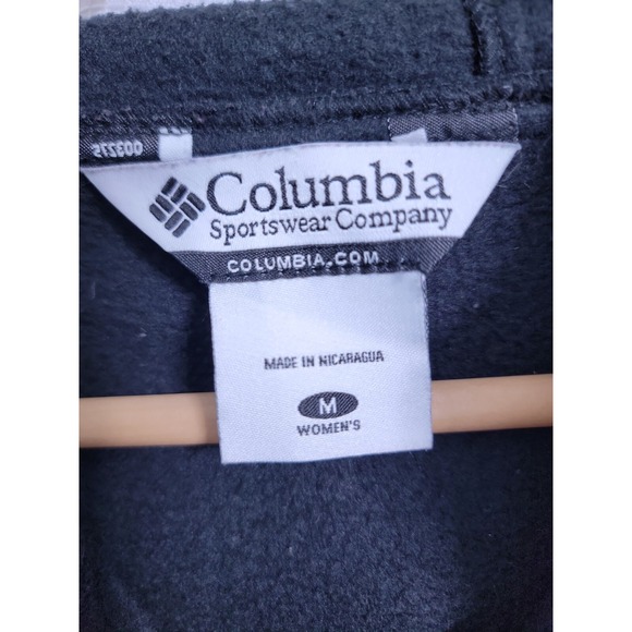Columbia Black Full Zip Hooded Fleece Jacket Women's MEDIUM - Picture 5 of 7